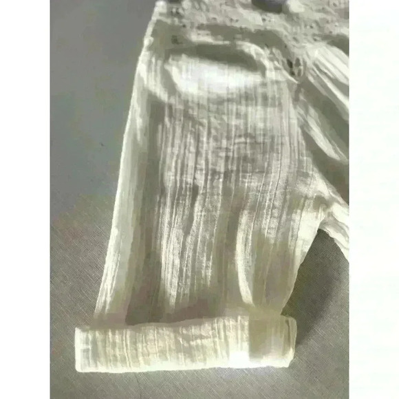 Free People Sz S Sun Moon Tunic Dress Ivory Mini Ruffle Embroidery Prairie Fairy - Picture 9 of 15